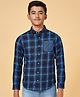 Coolsters by Pantaloons Full Sleeves Checked Cotton Shirt - Medium Blue