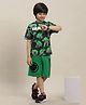 Kidsville Marvel Avengers Featuring Half Sleeves Hulk Printed Cotton Tee & Shorts Set - Green & Black