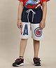 Kidsville Marvel Avengers Featuring Captain America Printed Shorts - Navy Blue