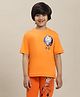 Kidsville Anime Featuring Half Sleeves Dragon Ball Z Printed Tee - Orange