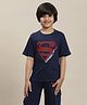 Kidsville DC Comics  Featuring Half Sleeves Superman Printed Tee - Navy Blue