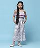 BIBA Sleeveless Animals  Printed Cotton Jumpsuit -  Purple
