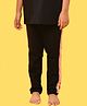 Anthrilo Cotton Foil Heart Printed & Side Taped Joggers - Black