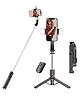 Portronics POR-2040 Lumistick Smart Selfie Stick with 360 Degree Rotation Bluetooth v5.3 1160mm Extension Rod  All Phones-Black