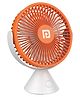 Portronics POR-2079 Aero Breeze 2 in 1 Portable Cooling Desk and Ceiling Fan with Strong Wind 360° Rotating 3 Speed Modes 3D Curved Blade Noiseless Design for Home Desktop Office Car Outdoor-White