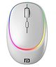 Portronics POR-2073 Toad IV Bluetooth Mouse with 2.4 GHz Wireless Dual Connectivity Rechargeable Connect up to 3 Devices RGB Lights Adjustable Optical DPI for Laptop PC Tablet Smartphone-White