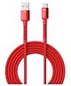 Portronics POR-2156  Konnect X Unbreakable Nylon Braided USB A to Type C Cable with 6Amp Output Super-Fast Charging for iPhone 15 MacBook iPad 10 Samsung Galaxy S23 and other Type C Smartphone and Devices-Red