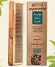 Trendzie Skin Care Handmade Kacchi Neem Wooden Comb | Hair Growth, Hairfall & Dandruff Control