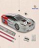 Besties Motocross Sports Car Pencil Box With Pencil, Ruler, Eraser and Sharpener Included - Red