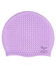 KARBD Bubble Drop Design Hair Protection Silicone Swimming Cap Universal Size - Pastel Purple