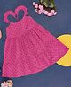 YU by Pantaloons Halter Neck Sleeves Schiffli Embroidered Tiered Dress - Pink