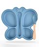 Bembika Baby Feeding Essential Baby Dinner Set Silicone Tableware Set for Baby Butterfly Design  Pack Of 2 - Blue