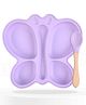 Bembika Baby Feeding Essential Baby Dinner Set Silicone Tableware Set for Baby Butterfly Design Pack Of 2 - Purple