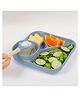 Bembika Baby Feeding Essential Baby Dinner Set Silicone Tableware Set for Baby Pack Of 3 - Blue