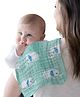 Bembika Baby Burp Cloths for Boys Girls Baby Muslin Burping Cloth Elephant Pattern - Sage