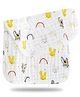 Bembika Baby Burp Cloths for Boys Girls Baby Muslin Burping Cloth Rabbit Pattern - White