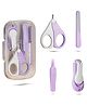 Bembika Baby Nail Clippers Set With Cute Transparent Case Pack Of 4 - Purple