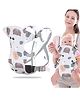 Bembika Baby Carrier Newborn to Toddler with Hip Seat Bear Pattern - Brown