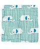Bembika Baby Face Towels for Boys Girls Fleece Muslin Wash Cloth Elephant Pattern - Sage