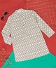 Indus Route by Pantaloons Full Sleeves Abstract Printed Kurta - Off White