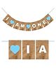 Wobbox 1st Happy Birthday Banner, Happy Birthday Decoration Items Blue -Pack Of 1