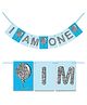 Wobbox 1st Happy Birthday Banner, Happy Birthday Decoration Items Blue -Pack Of 1