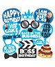 Wobbox Happy Birthday Props, Boss Baby Theme Decoration Items Blue -Pack Of 13