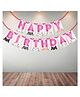 Wobbox Happy Birthday Banner, Cat Theme Decoration Items Pink -Pack Of 1