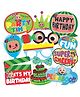 Wobbox Happy Birthday Props, Cocomelon Theme Decoration Items Green -Pack Of 13