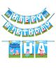 Wobbox Happy Birthday Banner, Peppa Pig Theme Decoration Items Blue -Pack Of 1