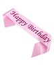 Wobbox Happy Birthday Sash Birthday Girl Sash Birthday Decoration Items Pink -Pack Of 1