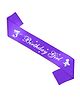 Wobbox Happy Birthday Sash Birthday Girl Sash Birthday Decoration Items Purple -Pack Of 1