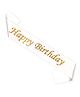 Wobbox Happy Birthday Sash Birthday Girl Sash Birthday Decoration Items White -Pack Of 1