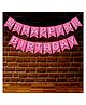 Wobbox 10th Happy Birthday Banner, Happy Birthday Decoration Items Pink -Pack Of 1