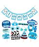 Wobbox First Tooth Decoration Items, I Got My First Tooth Decoration Items, First Tooth Celebration Blue Pack Of-14