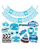 Wobbox First Tooth Decoration Items, I Got My First Tooth Decoration Items, First Tooth Celebration Blue Pack Of-14