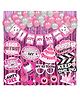 Wobbox First Tooth Decoration Items, I Got My First Tooth Decoration Items, First Tooth Celebration Pink Pack Of-35