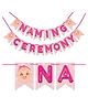 Wobbox Naming Ceremony Banner, Namkaran Banner, naming ceremony decoration items Pink Pack of 1