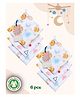 Outfit Collections Super Soft Muslin Organic Cotton Washclothes Towel for babies Set of 6 - Multi