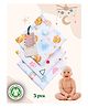 Outfit Collections Super Soft Muslin Organic Cotton Washclothes Towel for babies Set of 3 - Multi