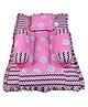 Babytoons New Born Baby Bedding Mattress/Gadda Bed Set for Babies with 2 Side Bolster & Head Pillow | Baby Sleeping Bed for 0 to 12 Months (Pink)