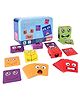 Happy Hues Wooden Cube Emoji Puzzle-Expression Cube Toy- 16 Cubes & Challenge Cards- Family Fun Games for Kids - Travel Board Games for Kids