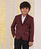 Vastramay Full Sleeves Sequin Embellished Blazer - Maroon
