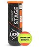 Dunlop Stage 2 Green-Orange Tennis Ball (12 Can (3 Balls/Can) 36 Balls