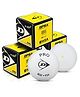 DUNLOP D1SB700118 White Pro Single Dot Squash Ball (Pack of 3)