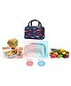 House of Quirk Insulated Lunch Bags Small for Women Work Student Kids to School Organizer Storage Lunch Box - Blue Shark