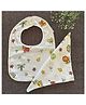 Oranges and Lemons Bamboo Muslin Bib and Washcloth | Set of 2 | Animals
