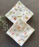 Bamboo Muslin Baby Swaddles | Set of 2 White Rainbows Animals
