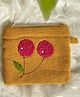 Jasmey Homes Oh Cherry! Hand Pouch with Zipper for Unique Gifting, Storing Stationery, Make up, Medicine and Toiletry Items (Yellow)
