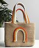 Jasmey Homes Rainbow Handle Storage Baskets- Beige
